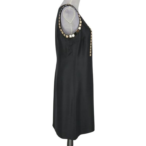 Tory Burch Dress Womens 6 Black Silk Gold Sequins Lined Formal Wedding lbd - Picture 5 of 14